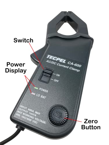 Tecpel Ca-600 Ac/Dc Current Clamp Transmitter Probe 600A #TOP3