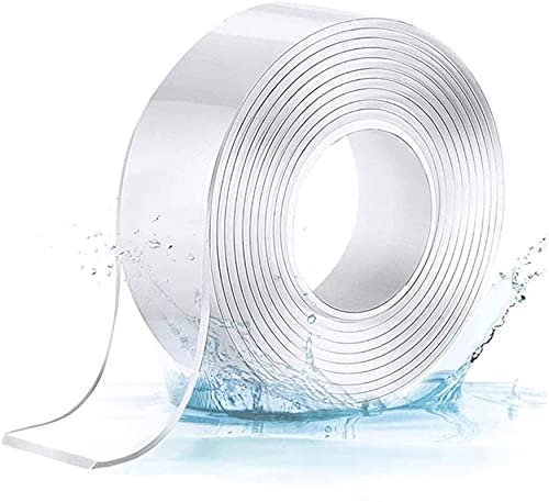 Doppelseitiges Klebeband Extra Starkes, Nano Waschbares Spurloses Klebeband, Doppelseitiges Klebeband Transparent Entfernbares Wiederverwendbares Wasserdichtes Multifunktionale 9.84FT Cover