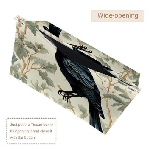Boîtes à mouchoirs CrowTissues pack de 2 pour la maison et le bureau - 6