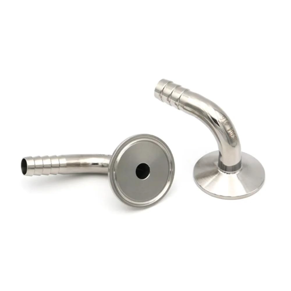Złączka do węża Barb, kolanko 90 stopni, tulejka sanitarna, 50,5 mm, odpowiednia do średnicy 10-51 mm OD, SS304, 1 sztuka, złącze Tri Clamp