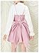 WDIRARA Women's Satin Bow Homecoming Dresses Spaghetti Strap Wedding Guest Gown Summer Mini Dress Pink