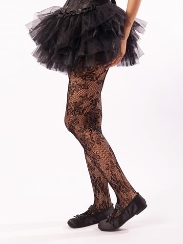 Sacina Red Black Lace Tight, Black Pantyhose for Women, Sheer Fishnet, Flower Stocking, Gothic Accessories4