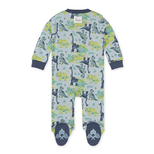 Image of Burt's Bees Baby unisex-baby Sleep & Play, Organic One-piece Romper-jumpsuit Pj, Zip Front Footed Pajama
