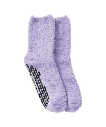 Image of Silverts Unisex Adaptive Non-Slip Grip Socks, Hospital Slippers for Elderly | Assisted dressing, nursing home, rehab & recovery wear, treaded sole, machine washable