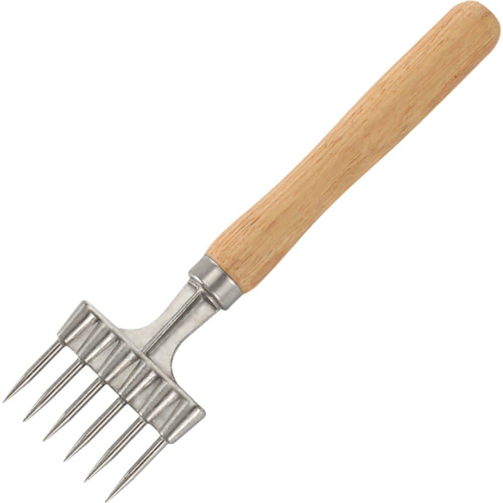 hzzsbu Ice Pick with Wooden Handle, 6 Fork Ice Crusher for Ice Breaking at Home and Bar