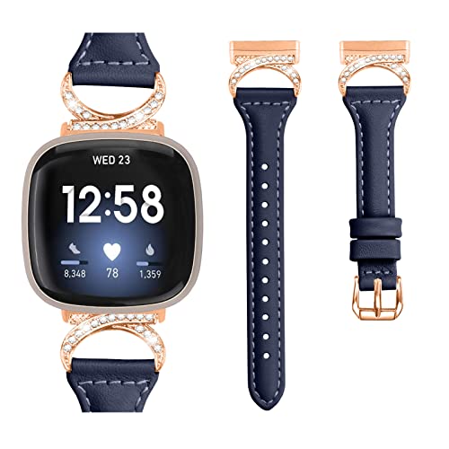 Gimuk Leather Strap Compatible with Fitbit Versa 4/Sense 2 - Image 2