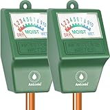 Antonki 2 Pack Soil Moisture Meter, Plant Water Monitor Hygrometer Sensor, Soil Water Tester Kit for Outdoor and Indoor Potted Plants, Flower, Gardening, Farming - No Battery Required