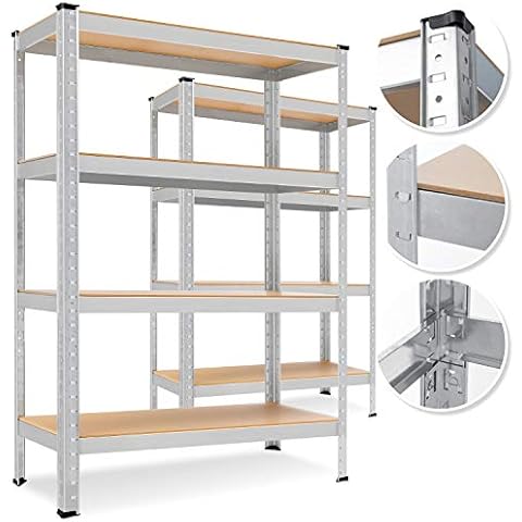 MASKO® Juego de 2 estanterías para almacenamiento de cargas pesadas Cover