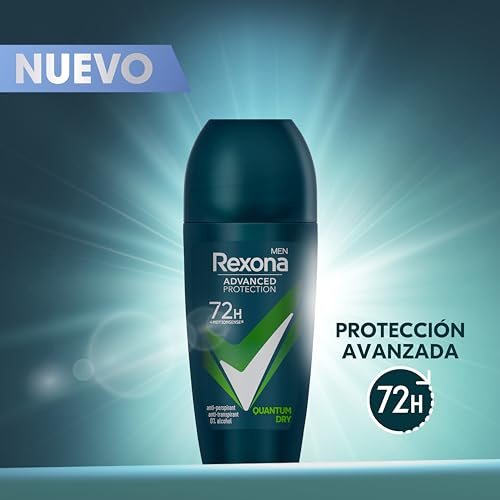 Miniatura 5 de Rexona Advanced Protection Desodorante Roll-On para Hombre Quantum Dry 72h 50 ml - Pack de 6