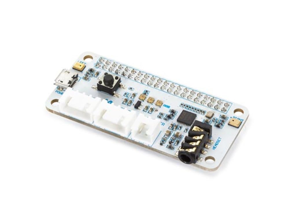 Whadda ReSpeaker 2-Mics Pi HAT dla Raspberry Pi®, AI, aplikacji głosowych, kompatybilny z Alexą, Asystentem Google