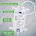 3 Pack Easy-Tap Catheter Leg Bag Urinary Drainage Bag, 500ml, Anti-Reflux Valve, Cloth Straps, Easy Flip Drain ，18” Tubing