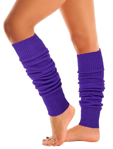 Image of Mysocks Leg Warmers Extra Soft Stylish Fancy Winter 80s Party Dance Neon Long Legwarmers for Women Girls Ladies