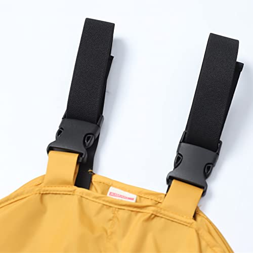 Kids Rain Pants Suspender Waterproof Trousers Toddler Mud Pants Dirty Proof Girls Boys Lined Rain Trousers 2-11 Years3