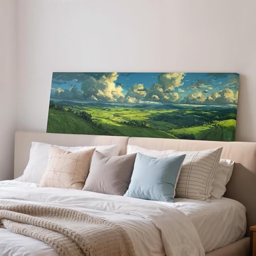 Tableau panoramique de collines pour habiller un grand mur vide