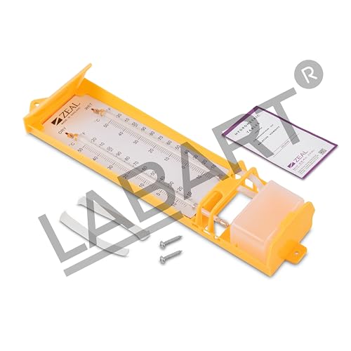 Image of LABART Wet and Dry Bulb Hygrometer | Manson's Type Hygrometer | Mercury Filled Hygrometer -5 to 50 C with equivalent F