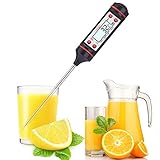 Grill Thermometer, RISEPRO Digital Candy Cooking Food Thermometer Probe Meat Kitchen BBQ Selectable Temperature -50-300°C (Pack of 2 pcs) WT-1BK