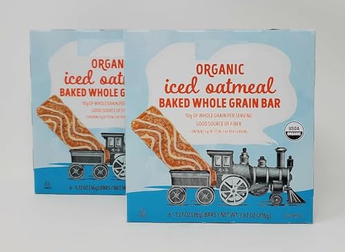 Organic Iced Oatmeal Baked Whole Grain Bar 6-1.27oz Bars 7.62