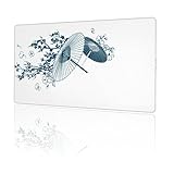 和風 白 マウスパッド 大型 ゲーミング 和傘 桜 伝統 和柄 マウスマット デスクマット 特大 おおきい キーボードパッド エレコム 光学式 マウス対応 滑り止め 耐久性 良い おしゃれ かわいい 防水 サイバーカフェ オフィス最適 適度な表面摩擦 40cm X 75cm