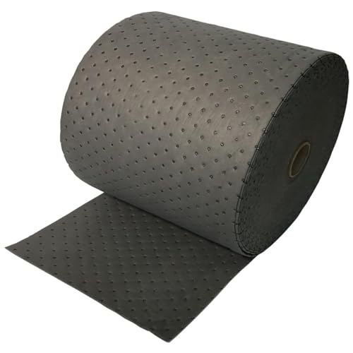 DEWUFAFA Gris Almohadillas Absorbentes De Aceite Rollo Polipropileno Absorbente Mat para Absorber Aceites Refrigerantes Disolventes Y Agua(Tamaño:1 rollo 0,4x50m,Color:4mm)