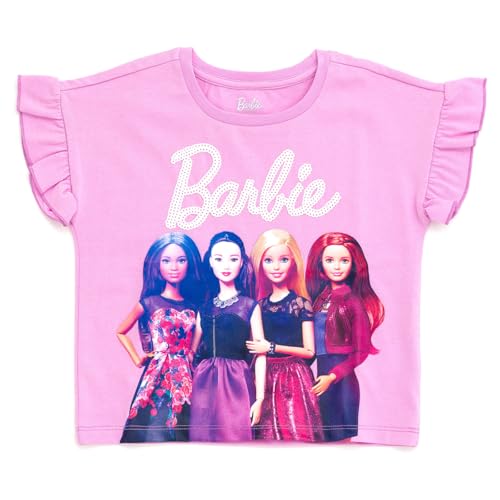 Barbie Big Girls T-Shirt and Metallic Skirt Pink 10-12 - image 5