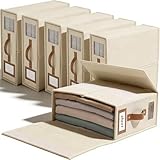 SwartLife Lot de 6 Rangement Drap de Lit avec Fenêtre & Étiquette - Organisateur Linge de ...