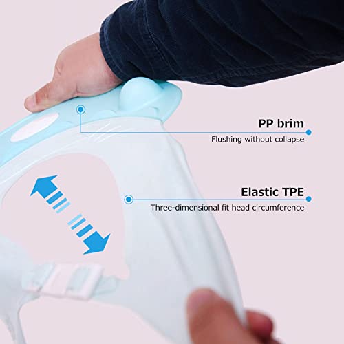 IKASEFU Touca de banho de bebê, chapéu de banho infantil ajustável, chapéu de xampu à prova d'água
