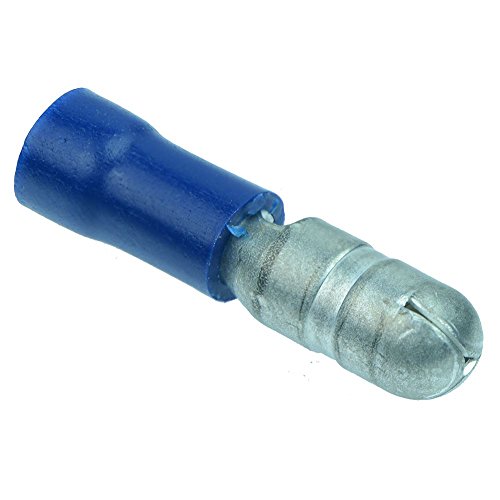 Image of 50 x Blue 5mm Male Bullet Cimp Connector