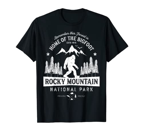 Rocky Mountain National Park Camisa Vintage Colorado Bigfoot Camiseta