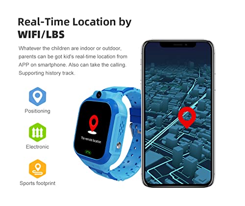 Image of WEARFIT Scout 4G Kids Smart Watch with GPS Tracker - 2-Way Video Calling, Location Tracking, SOS Alert & Parental Controls 7 Games - Smartwatch for Boys & Girls Ages 3-12 No Jio Support (Black)
