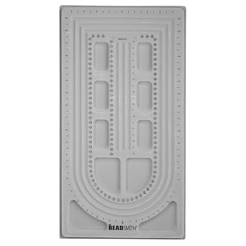 Opiniones y reviews de Telares para abalorios favoritos de las personas. 43 The Beadsmith - Tablero de abalorio, color gris, 3 canales en forma de U y 3 canales rectos, 10 x 18.5 pulgadas, tablas de diseño para crear pulseras, collares y otras joyas