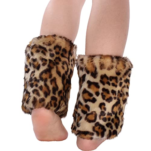 Image of Nanxson Womens Fur Leg Warmer Winter Short Boot Cuffs Covers Sleeves TTW0071