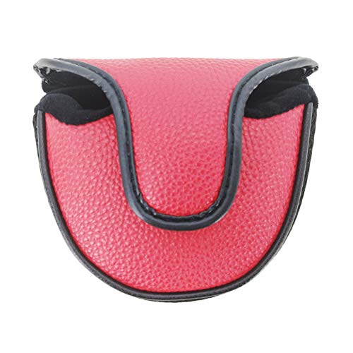 POENVFPO Couvre-Chef de Mini Golf Mallet, Couverture de Putter de Golf de Club en PU avec 3 Couches épaisses pour Putter à Arbre Central (Rouge)