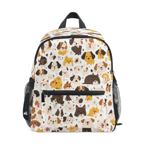 Sac d'école maternelle petit chien brun mignon et confortable pour garçon et fille