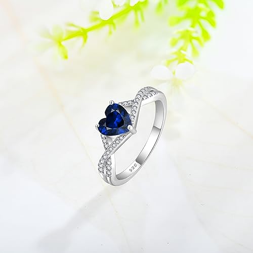 925 Sterling Silver Infinity Heart Ring Birthstone promise Ring for Women Wedding Engagement Birthday Jewelry2