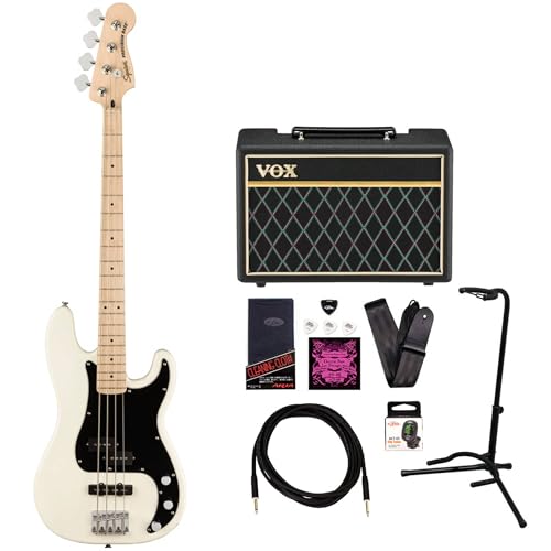 Squier by Fender/Affinity Precision Bass PJ Maple FB Black PG Olympic White VOXAvtGLx[XS҃Zbg