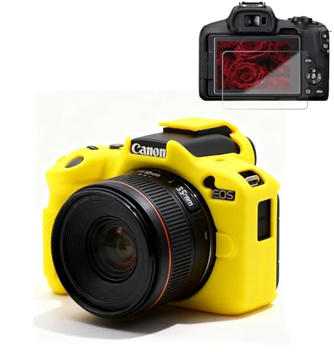 Funda de silicona para cámara Canon EOS R50 amarillo