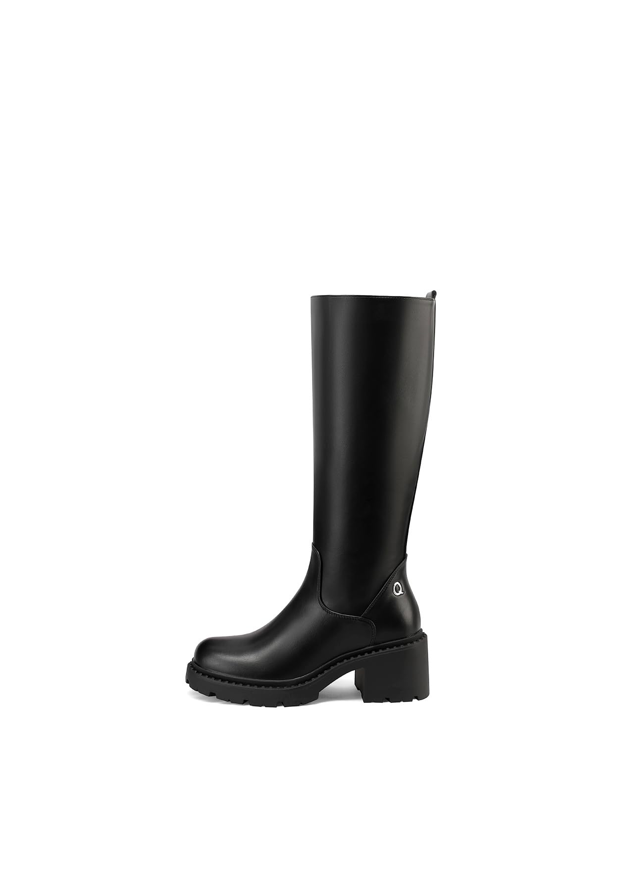 QUEEN HELENA Stivali Alti con Tacco Zip Laterale Casual Donna X31-87