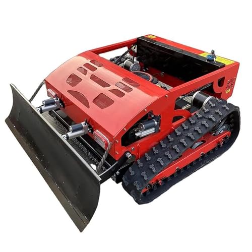Hybrid Gas-Electric Robotic Lawnmower with Snow Shovel, 55cm Mower Remote Controlled, 7.5hp Engine - Cutting Deck Adjustable, 45° Slope Capability