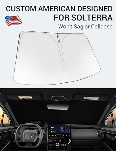 Image of Proadsy 2026 Upgrade Windshield Sun Shade Custom Fit Solterra 2023-2026 Foldable Front Sunshade Protector Sun Visor Blocks UV Rays Keep Car Cooler Accessories