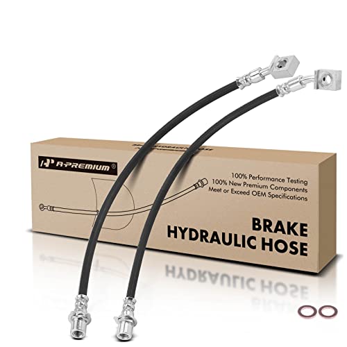 A-Premium Rear Brake Hydraulic Hose Compatible with Chevy and GMC Models - Silverado 1500 2007-2017 Sierra 1500 2007-2017 - Replace# 25923717(Pack of 2)