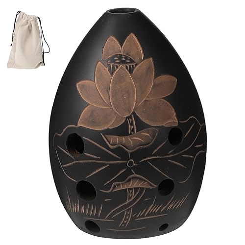 GOOHOCHY 8 Hole Pottery Ocarina Ocarina Blueish Boys and Girls Adults Music Instrument for Birthday Party Random