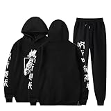 ACEFAST INC Cool Satoru Gojo Itadori Yuji Nobara Harajuku Anime Unisex Hoodie Pullovers Sweatpants 2 Pieces Set