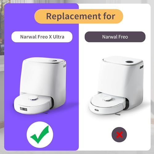 Image of 6 Pack Vacuum Dust Bag for Narwal Freo X Ultra and NARWAL Freo X Plus Robot Vacuum Cleaner,Built-in Hepa Fil-ter