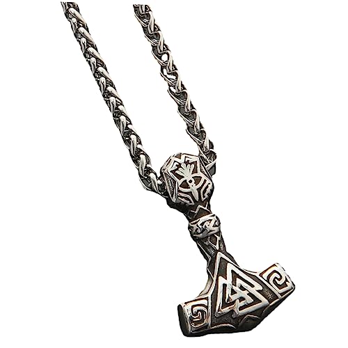 GALPADA Collar Vikingo De Colgante Mjolnir Joyería De Collar Vintage Para Hombre De Martillo De Para Usar Ceremonias De Honor