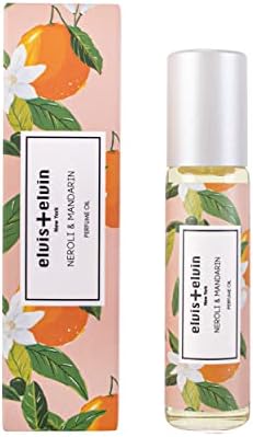 elvis+elvin Non-alcohol Perfume Oil; Fragrance Oil RollOn Roller Perfume15ml for Unisex Women and Men; (Neroli & Mandarin)