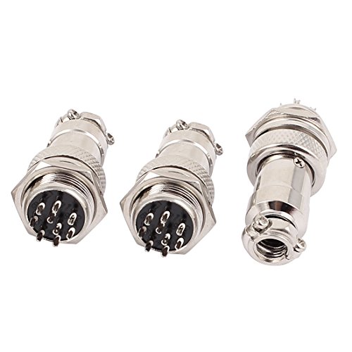 Adaptador Conector Aviación Metal M/F G16-9 Paq 3 Pcs miniatura 1