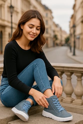 Image of Creattoes Premium Lace-Up Boots for Women & Girls - Fashionable, All-Day Comfort, Perfect for Casual & Outdoor Wear | CR08