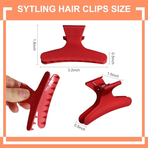 Pinzas para cabello Ondder estilo mariposa rojas miniatura 2