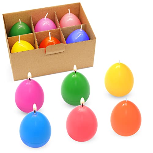 6 Pack Easter Egg Candles, Unscented Multi-Color Ball Candles, Smokeless And Dripless Tealight Candles #TOP20