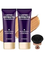 Body Coverage Perfector - Natürlich and Braun 2Pcs - 2025 Neu All-Over Complexion Perfector mit Extra großer Körper Make-up-Pinsel, Tattoo Abdeckung Wasserfest, Bein und Körper Narbe Abdeckung Make-up